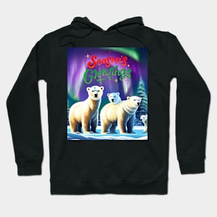 Polar Bear Seasons Greetings Hoodie